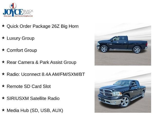 2014 RAM 1500 4WD Quad Cab 6.4 Ft Box Big Horn