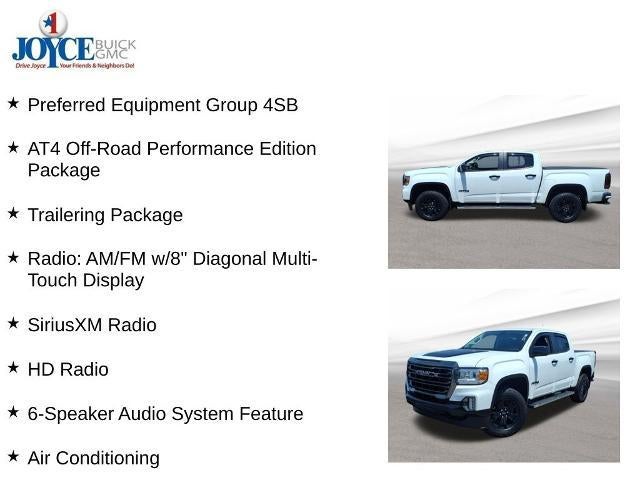 2022 GMC Canyon Crew Cab Short Box 4-Wheel Drive AT4 w/Leather