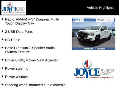 2022 GMC Canyon Crew Cab Short Box 4-Wheel Drive AT4 w/Leather