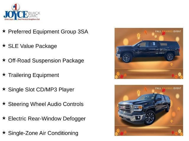 2015 GMC Sierra 1500 Double Cab Standard Box 4-Wheel Drive SLE SLE Value Package