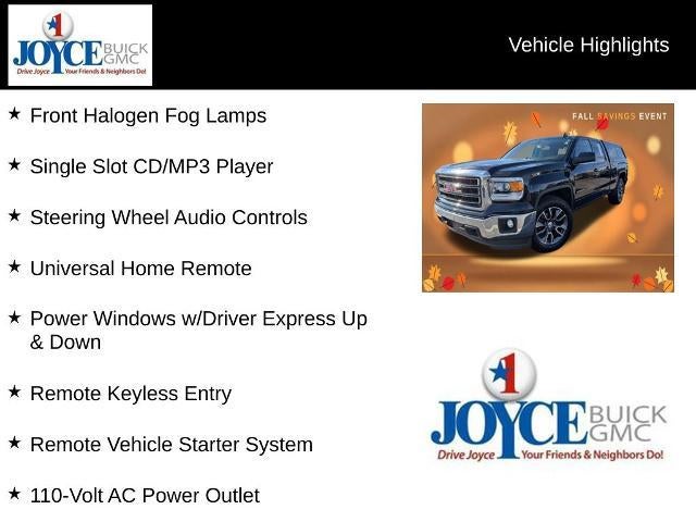 2015 GMC Sierra 1500 Double Cab Standard Box 4-Wheel Drive SLE SLE Value Package